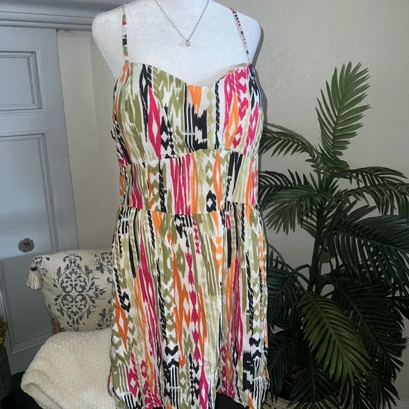 NWT New Look Pink and Yellow Sundress with Spaghetti Straps - Picture 2 of 8